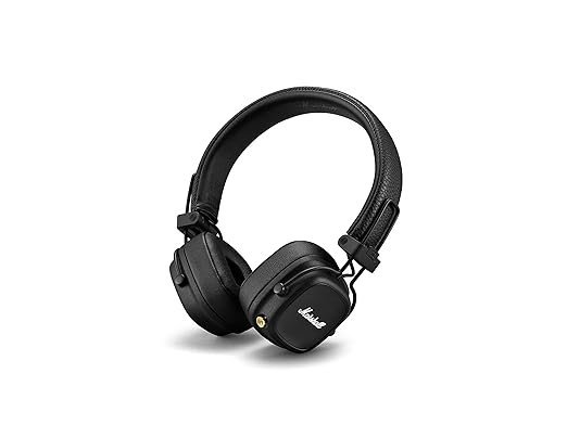 Marshall Major IV Wireless Bluetooth On Ear Headphone with Mic (Black)