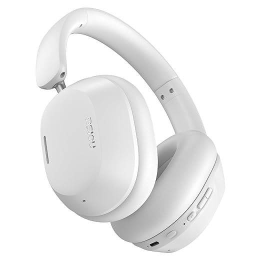 Noise Newly Launched Airwave Max 5 Wireless Over-Ear Headphones with Adaptive Hybrid ANC (up to 50dB), HFA Tech, 80H Playtime, Dual Pairing(Calm White)