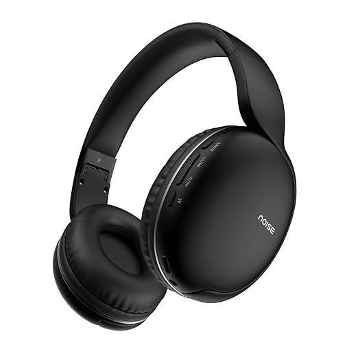 Noise Two Wireless On-Ear Headphones with 50 Hours Playtime, Low Latency(up to 40ms), 4 Play Modes, Dual Pairing, BT v5.3 (Bold Black)