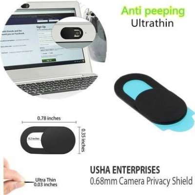 Homyl 3 Pieces Ultra-Thin Web Camera Privacy Cover, Webcam Cover Slider for MacBook Pro,Laptop, Mac, PC, Tablet,Cell Phone T1 Black Color Combo Set??(Black)